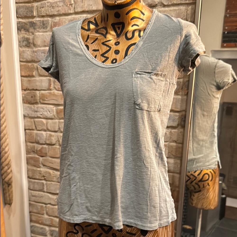 James Perse Gray Women's scoopneck Top 2